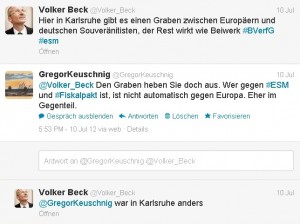 Tweet von Volker Beck